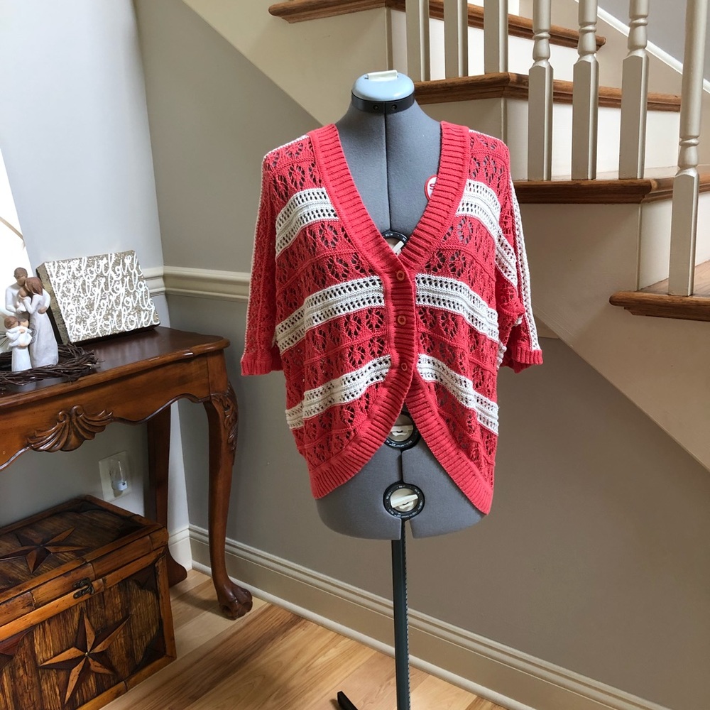 Coral & Cream sweater
